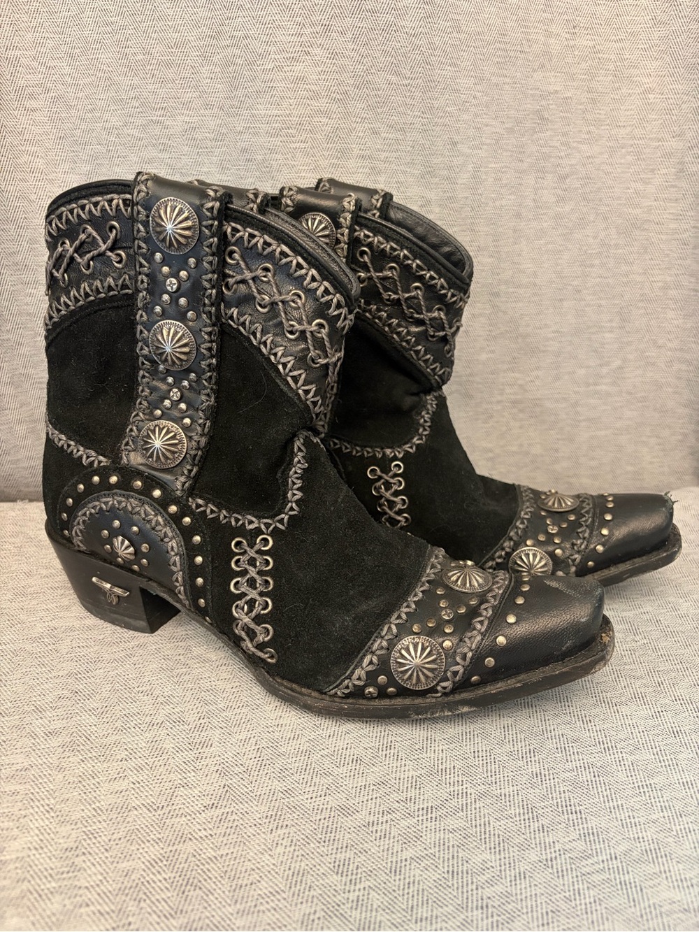 Lane Windwalker Studded Suede Bootie